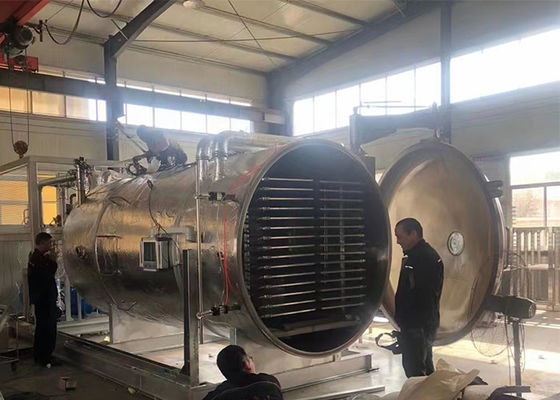 Air pendingin 50Kg 100Kg Sayuran Industri Makanan Vacuum Freeze Dryer
