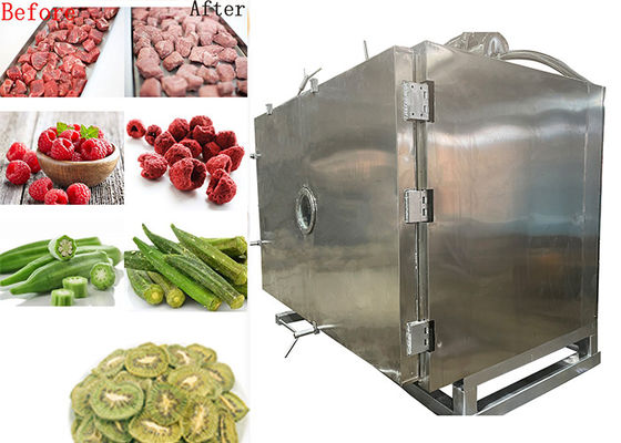 Pengering beku industri berisik dengan sistem pemanas listrik 200 KG / batch