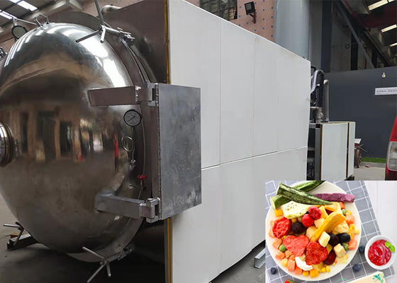 OEM ODM Makanan Vacuum Freeze Dryer PLC Control 500kg / Batch