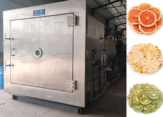 Pengering beku vakum industri 200kg/batch pendingin udara