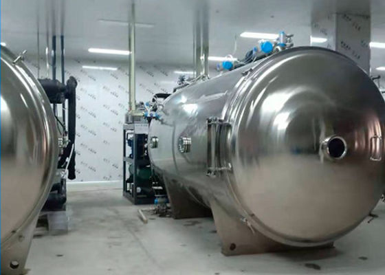 Mesin pengering beku pemanas listrik vakum 100kg / batch