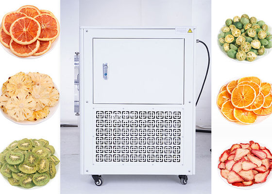 Stainless Steel Otomatis Defrost Lab Freeze Dryer Udara Dingin dengan -50.C Kondensor Suhu