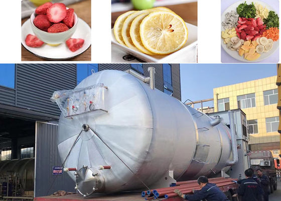 Peralatan pengering beku industri makanan ganda 1000Kg 2000Kg