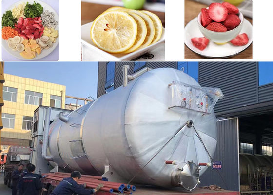 Pengering beku industri makanan besar dengan sistem kontrol PLC dan tingkat kebisingan 50dB