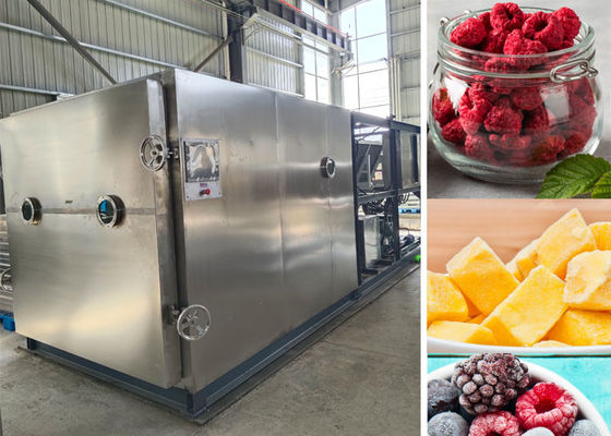 Remote PLC dikendalikan Makanan Susu Buah Vacuum Freeze Dryer Mesin