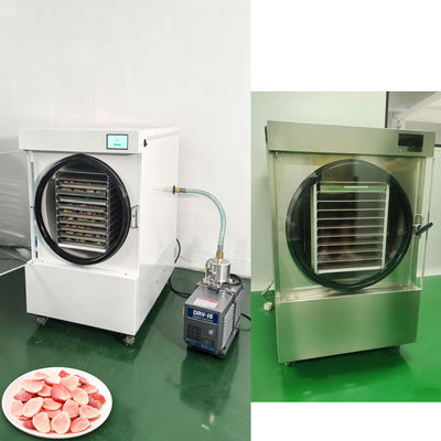 Pengeringan beku Mesin pengering beku rumah tangga dengan pompa vakum Baosi dua tahap dan cangkang baja tahan karat SUS304