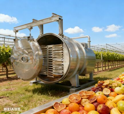Skala pengawetan makanan Anda. freeze dryer kapasitas besar kami memastikan kualitas kelas komersial, throughput tinggi, dan retensi nutrisi yang unggul