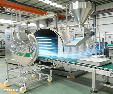 Industri Freeze Dryer, 200KG Kapasitas. Proses Bahan-bahan Bulk, Farmasi & Makanan Premium Efisien