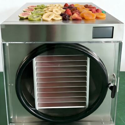 Siklus Freeze Dry 24 hingga 30 Jam Pengering Beku Rumahan dengan Rentang Suhu minus 50 hingga plus 90 Derajat Celsius dan Tingkat Kebisingan di bawah 50 Desibel