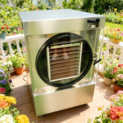 Pengering Beku Rumah Tangga Stainless Steel SUS304 Ditenagai oleh Kompresor Danfoss 220V 1PH 50 60HZ Dioptimalkan untuk Rumah Tangga dan Pengawetan Makanan