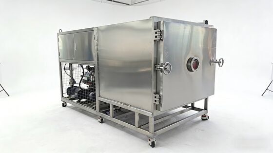 atau Leybold refrigeration unit freeze dryer mesin menyediakan tingkat vakum di bawah 13Pa untuk operasi freeze drying