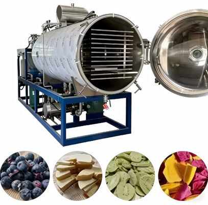 Mode Operasi Otomatis Pengering beku industri dengan tingkat kebisingan 70dB dan tingkat vakum di bawah 13Pa Cocok untuk industri