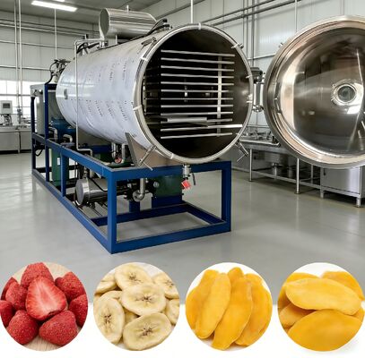 304 stainless steel mesin freeze dryer dengan sistem pendinginan air ideal untuk laboratorium dan aplikasi industri