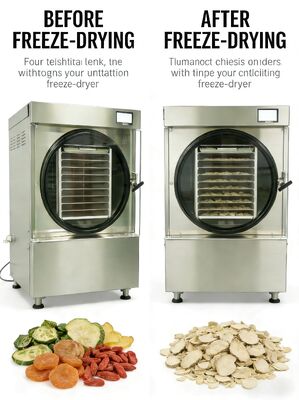 Dua Tahap Baosi Vacuum Pump Home Freeze Dryer Metode Pemanasan Listrik Kapasitas 20 sampai 25kg Mudah dioperasikan dan dirawat