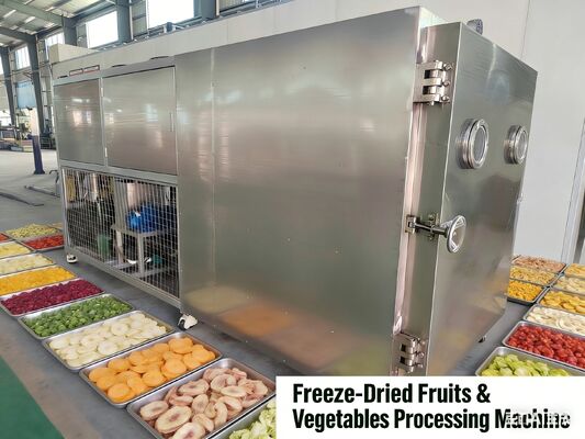 Pengering Beku Vakum Makanan Suhu Pengeringan Beku -40C-80C dengan Daya Instalasi 35KW dan Pompa Vakum Baosi Atau  Memastikan Pengeringan Beku