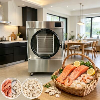 Temperature Range Minus 50 Celsius To Plus 90 Celsius Home Freeze Dryer With 220V 1PH 50 60HZ Voltage And Intelligient System Remote Control