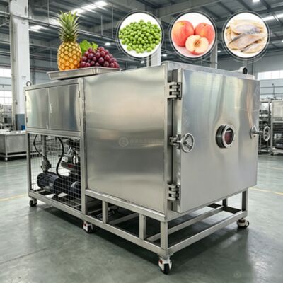 Chamber size 1800 1700 1300mm Vegetable Freeze Dryer Temperature Range minus 50 plus 50 degrees Overall Size 3800 1700 2000 mm