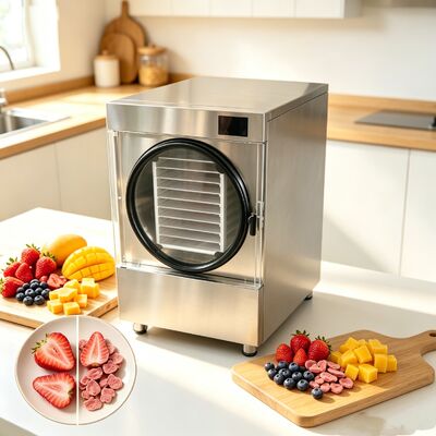 220V 1PH 50 60HZ Pengering beku rumah 215kg Kapasitas Kebisingan 50dB Pengguna ramah Mesin pengering beku makanan