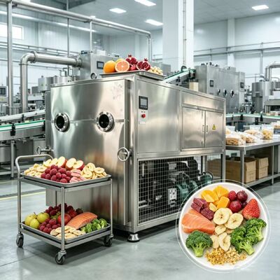 304 bahan baki stainless steel vegetable freeze dryer menggunakan pemanasan listrik dan silikon memastikan pengawetan makanan