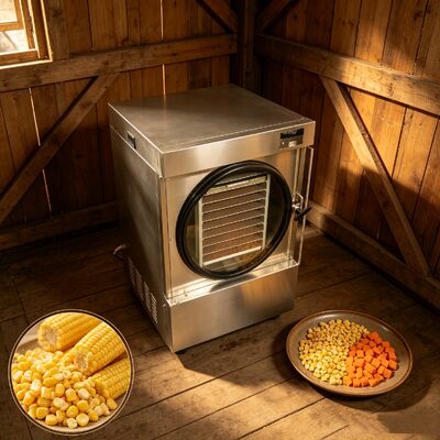 Dua tahap Baosi Vacuum Pump Home Freeze Dryer 20 sampai 25kg Kapasitas Terbuat dari SUS304 stainless steel Ideal untuk penyimpanan makanan