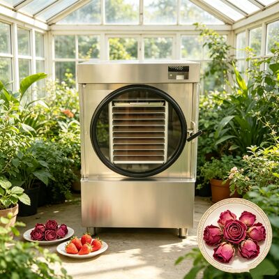Danfoss Kompresor Rumah Freeze Dryer Mengintegrasikan SUS304 Stainless Steel dan Dua Tahap Baosi Vacuum Pump untuk Pengeringan Makanan