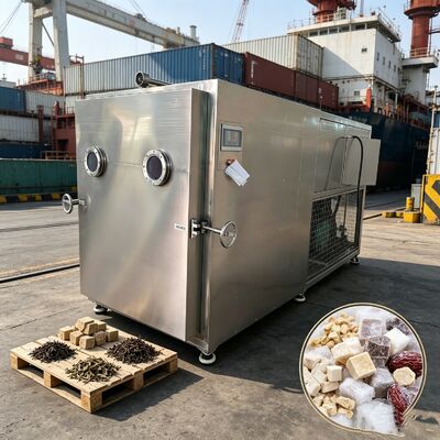 Modus Operasi Otomatis Pengering Hijau beku dengan baki 304 stainless steel dan sistem kontrol PLC untuk pengeringan sayuran
