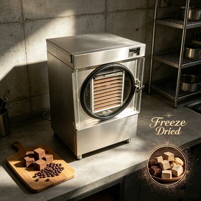 20 sampai 25kg Kapasitas Rumah Freeze Dryer Offering Freeze Dry Siklus 24 sampai 30 Jam Tingkat kebisingan 50dB Cocok untuk pengeringan makanan