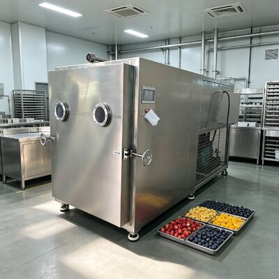 Waktu pengeringan beku batch 18 hingga 22 jam Pengering beku sayuran dilengkapi catu daya 240V 380V 3PH yang dirancang untuk pengeringan sayuran
