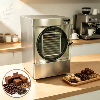 20 sampai 25kg Kapasitas Mini Freeze Dryer Dimensi 1100 1000 1180mm Sempurna untuk Freeze Drying Bahan Biologi Ringan