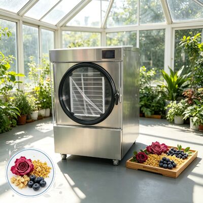 Pengering beku rumah tangga 3600W menggunakan sistem pendingin Kompresor Danfoss yang sempurna untuk mengawetkan makanan dan nilai gizi di rumah