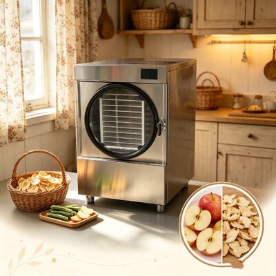 LCD Home Freeze Dryer Pemanasan Listrik 215kg Kapasitas Cocok untuk Konservasi Makanan dan Laboratorium